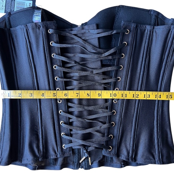 Boss Babe Essential Black Corset with detachable sleeves and garters “BNWT” - Picture 3 of 6